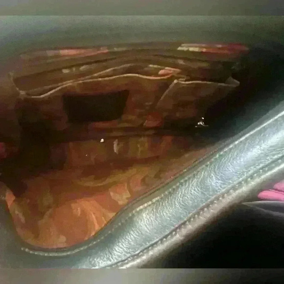 Vintage Brighton brown leather hobo bag with silver hardware great condition - Picture 8 of 11